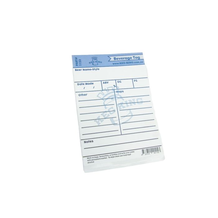 Beverage Tag - Reusable Labels