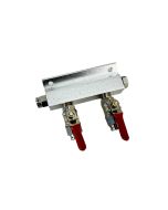 4 Output / 4 Way Gas Line Manifold Push In