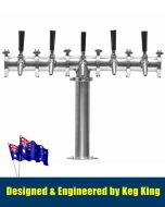 Keg King Quintuple Tap Modular Beer Font Tower with 5 Taps