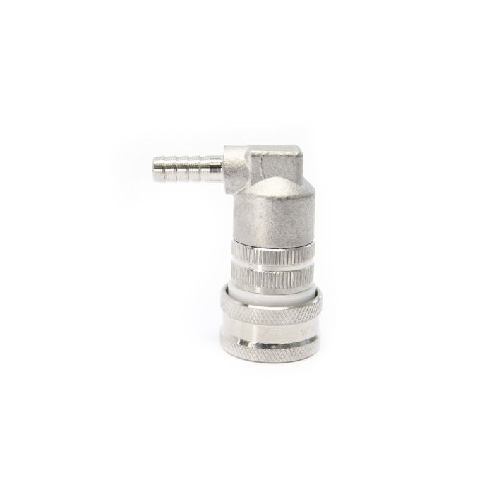 Stainless Ball Lock Disconnect - Barb (Grey/Gas)