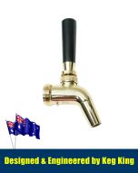 Gold Ultratap beer tap full image with logo view