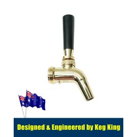 Gold Ultratap beer tap full image with logo view