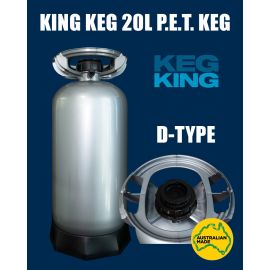 King Keg 20L PET Keg With D-Type Spear