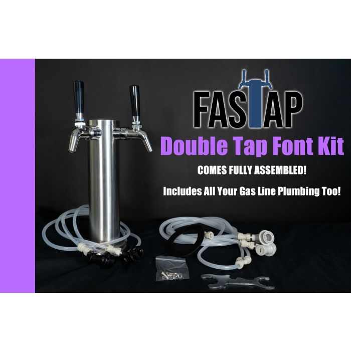 FasTap Preassembled Beer Font Tower Kit - Double Tap