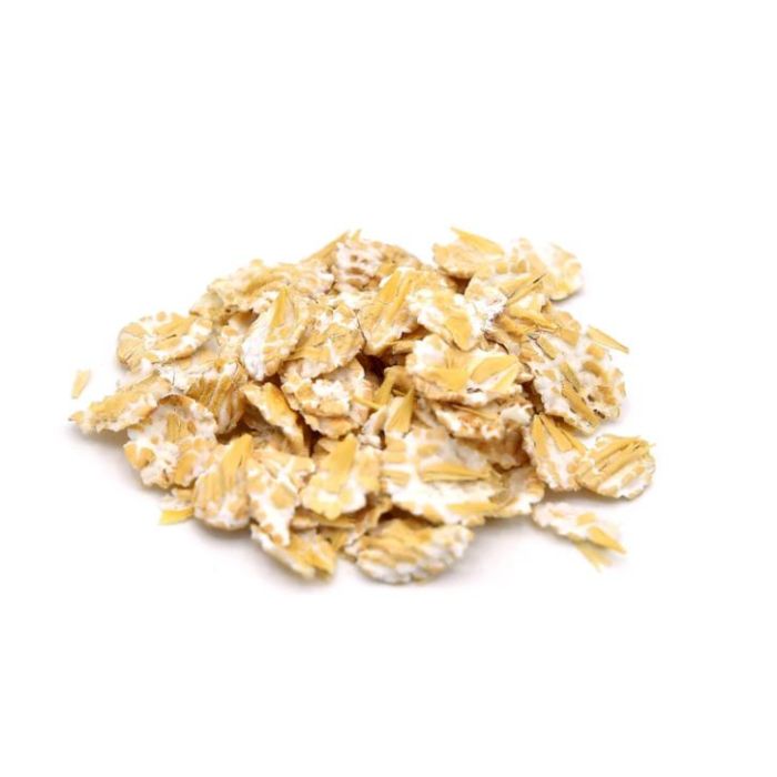 Flaked rolled wheat