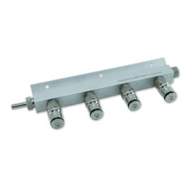4 Way Gas Line Manifold Splitter With Ball Lock Posts