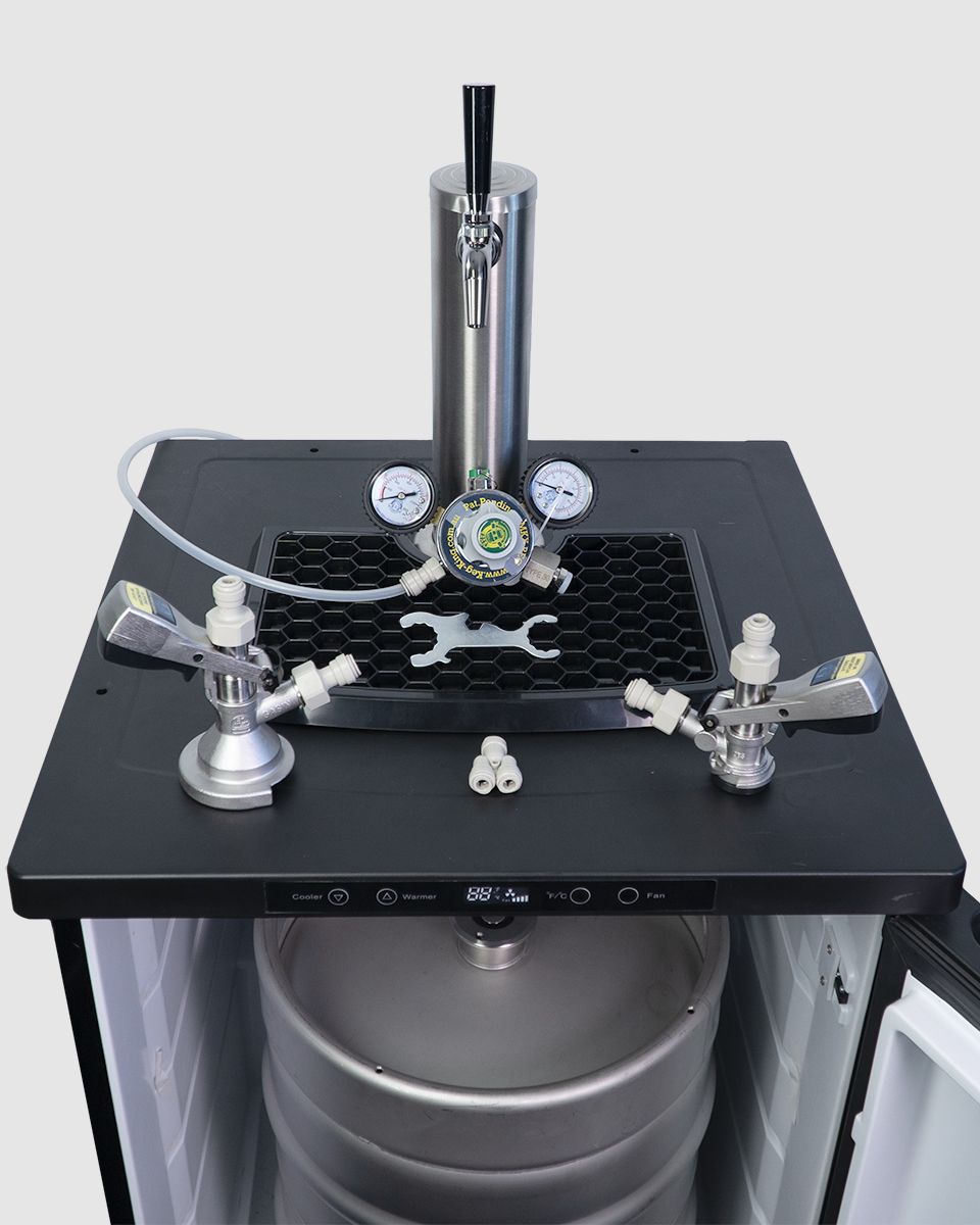 KegMaster Premium top down view with parts.