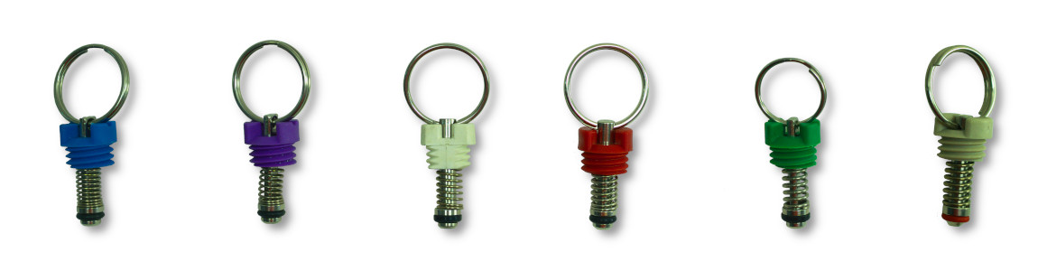 Coloured Pressure Relief Valves (PRV)