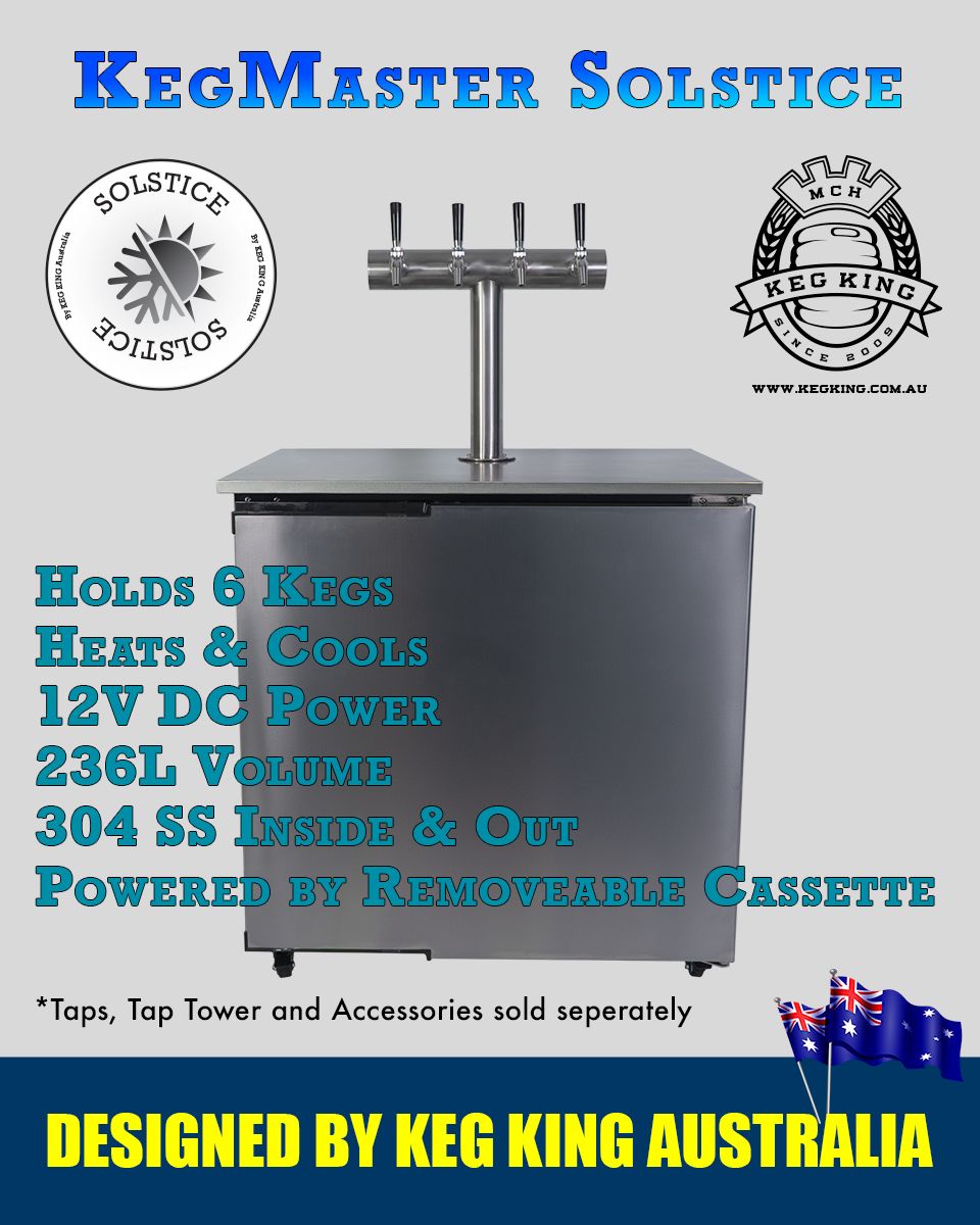 Kegerator KegMaster Solstice solar powered fridge