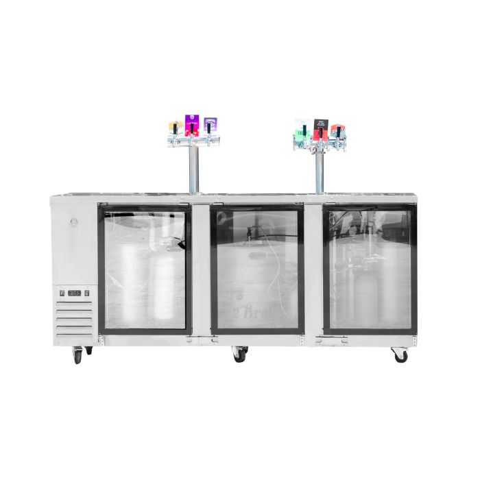 KegMaster Super Deluxe Three Door Kegerator – Commercial Grade