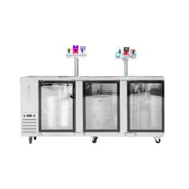 KegMaster Super Deluxe Three Door Kegerator – Commercial Grade