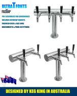 Beer tower font UltraT FasTap Beer Font Tower with Taps - Double Tap, Triple Tap, Quadruple Tap