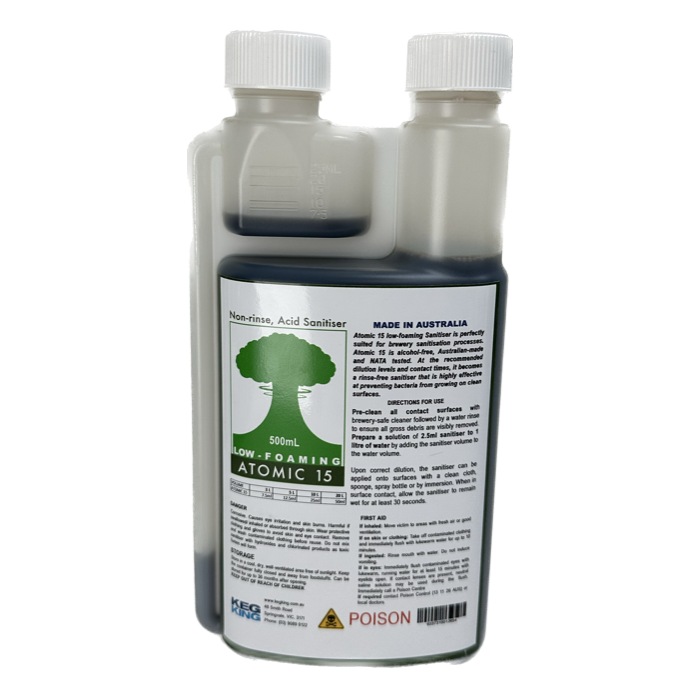Atomic 15 - Low Foaming Sanitiser 500mL