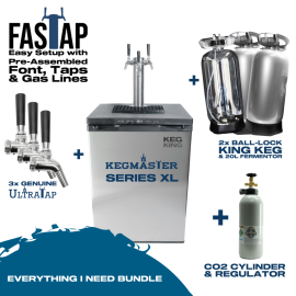 Kegerator KegMaster XL Premium Triple Tap Everything I Need Bundle