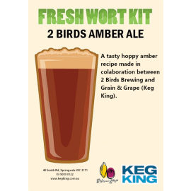 2Birds Amber ale Grain And Grape Keg King Wort Kit