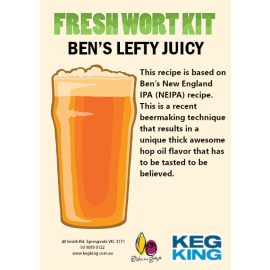 Ben's Lefty Juicy NEIPA Artisan Ale Grain & Grape Fresh Wort Kit