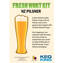 NZ Pilsner Artisan Ale Grain & Grape Fresh Wort Kit