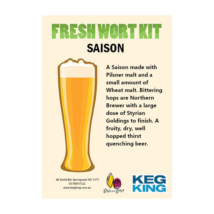 Saison Artisan Ale Grain & Grape Fresh Wort Kit