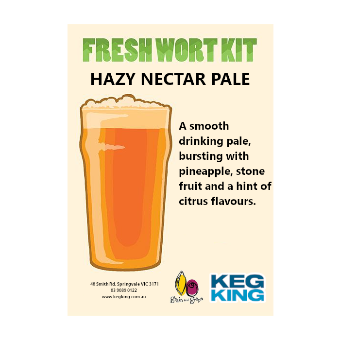Hazy Nectar Pale Artisan Ale Grain & Grape Fresh Wort Kit
