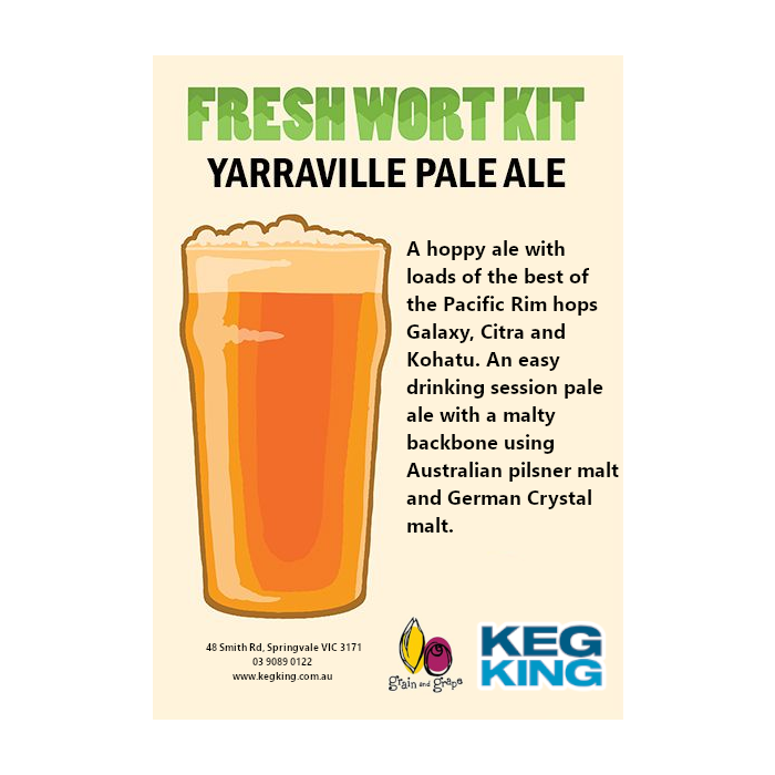 Yarraville Pale Ale Artisan Ale Grain & Grape Fresh Wort Kit